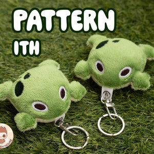 Frog flat keychain ITH plushie charm