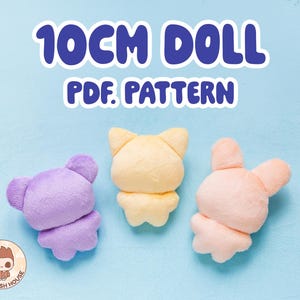 10cm Doll Plush Sewing Pattern PDF | Kpop Idol Doll Base Template | DIY Chibi Plushie Pattern | Anime 10cm Plush Pattern Download