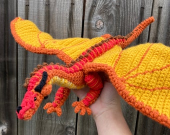 Crochet Wings Of Fire Skywing Toy PATTERN