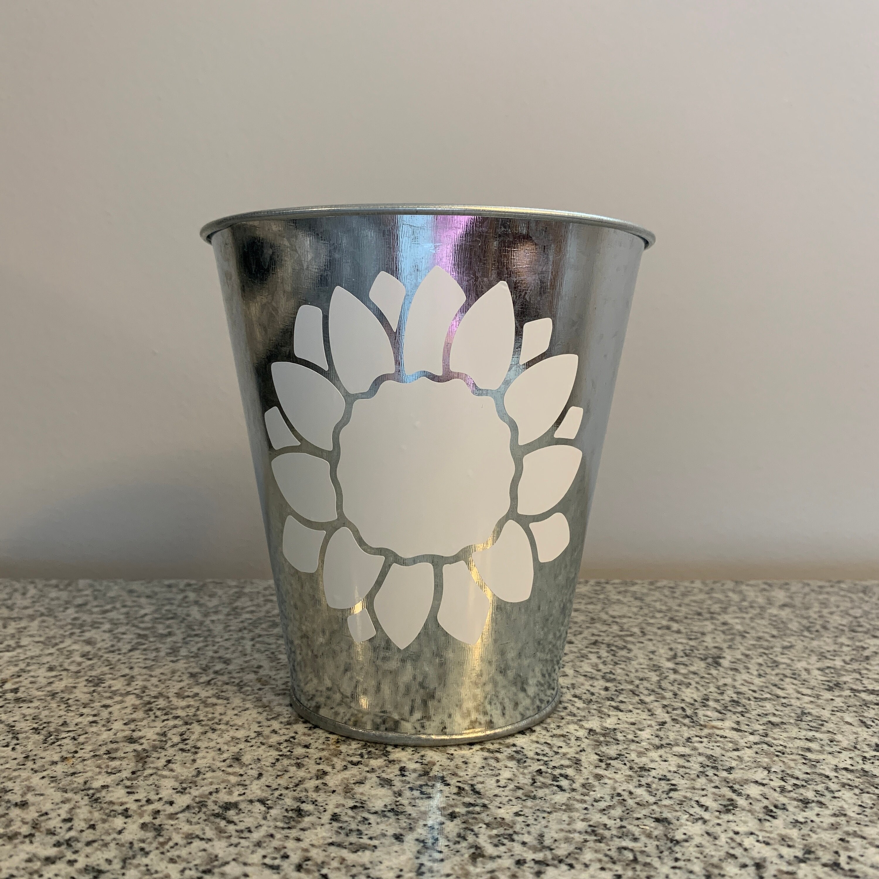 Personalized Galvanized Metal Bucket Permanent Vinyl Decal Etsy