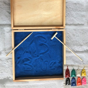 Personalized Montessori Letter Formation Sand Tray with Multicolored Sand Options!  Sand Art!   Childhood Learning Toys!