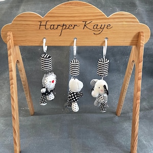 Personalized Baby Gym and Mobile!  Handcrafted Natural Wood Baby Gym!  High Quality Baby Mobile!  Wooden Play Gym!  Baby Play Gym