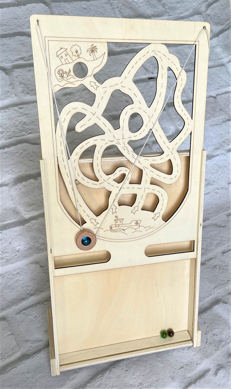 Personalized Wooden Rope Maze Game Labyrinth Game Upright Etsy