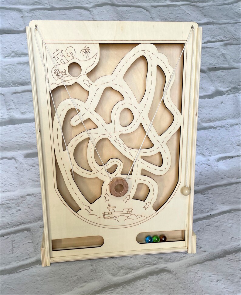 Personalized Wooden Rope Maze Game Labyrinth Game Upright Etsy