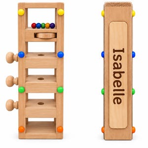 Juego de inteligencia Montessori de madera personalizado, juguete para desarrollar la motricidad fina, regalo educativo para niños.