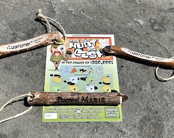 Personalized Wooden Lottery Scratcher Tool: Lucky Penny Gift