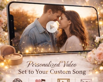 Custom Song Video | Personalized Music Gift, Anniversary, Wedding (Digital Download)