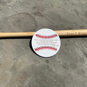 Personalized Wooden Baseball Bat & Sign: Engraved Sports Gift