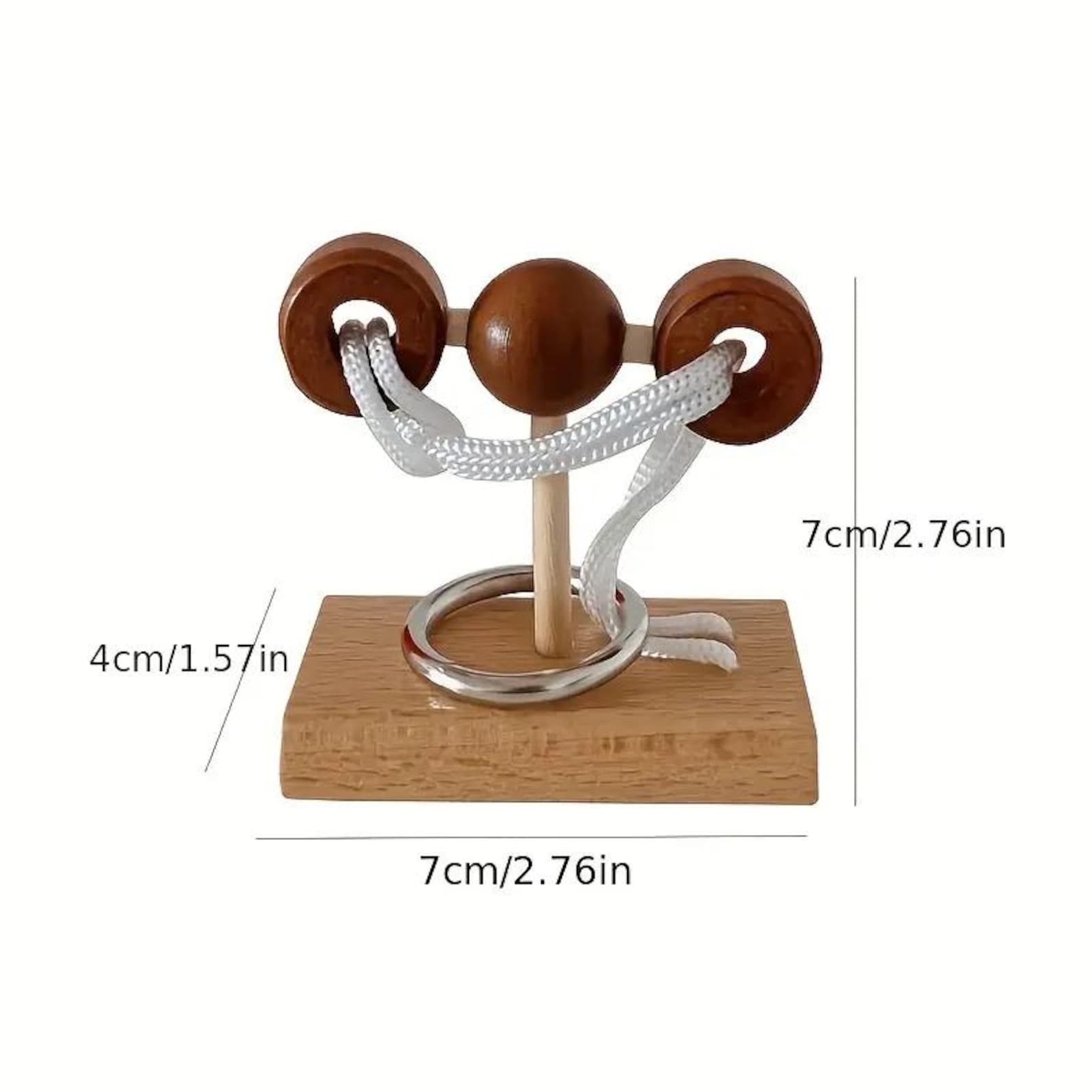 Wooden Rope Interlocking Puzzles: Brain Teaser Games, Stocking Stuffer ...