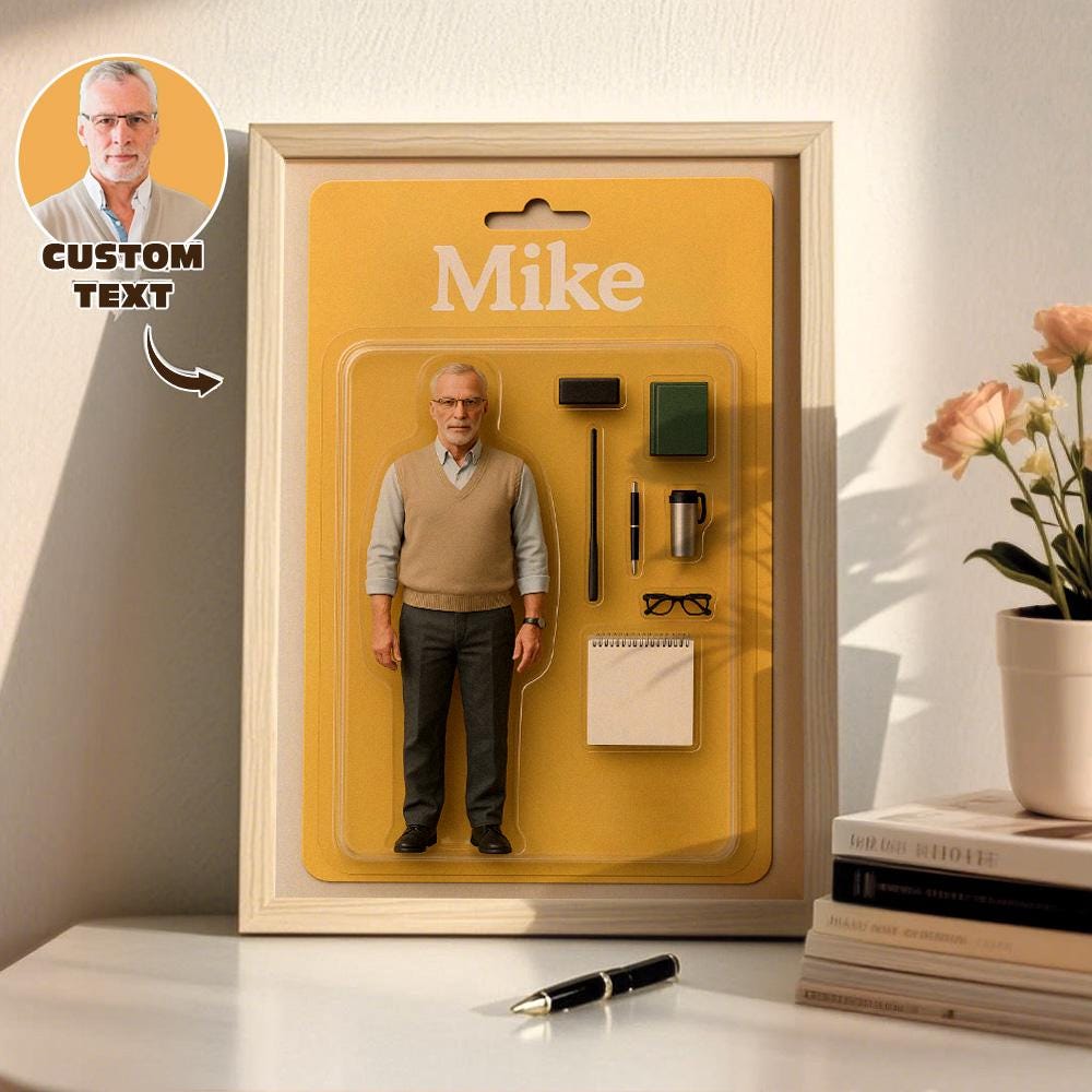 Custom Mini Figure Portrait: Personalized Photo Gift, 2D Collectible ...