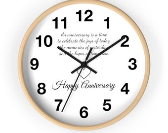 Anniversary Wall Clock!  Custom Wall Clock!