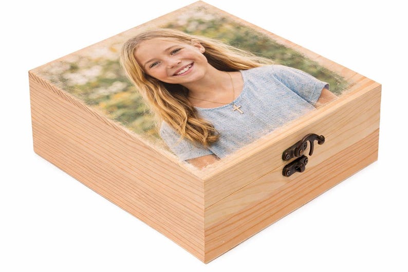Personalized Wooden Keepsake Box | Custom Photo Box | Memory Box ...