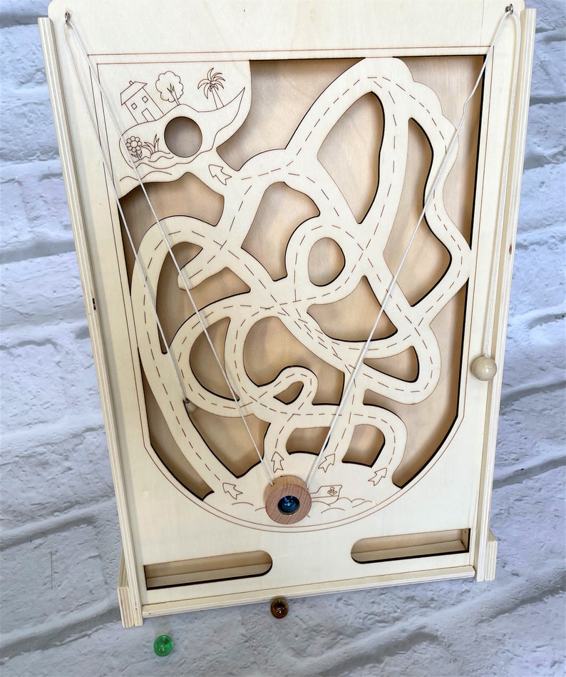 Personalized Wooden Rope Maze Game Labyrinth Game Upright Etsy