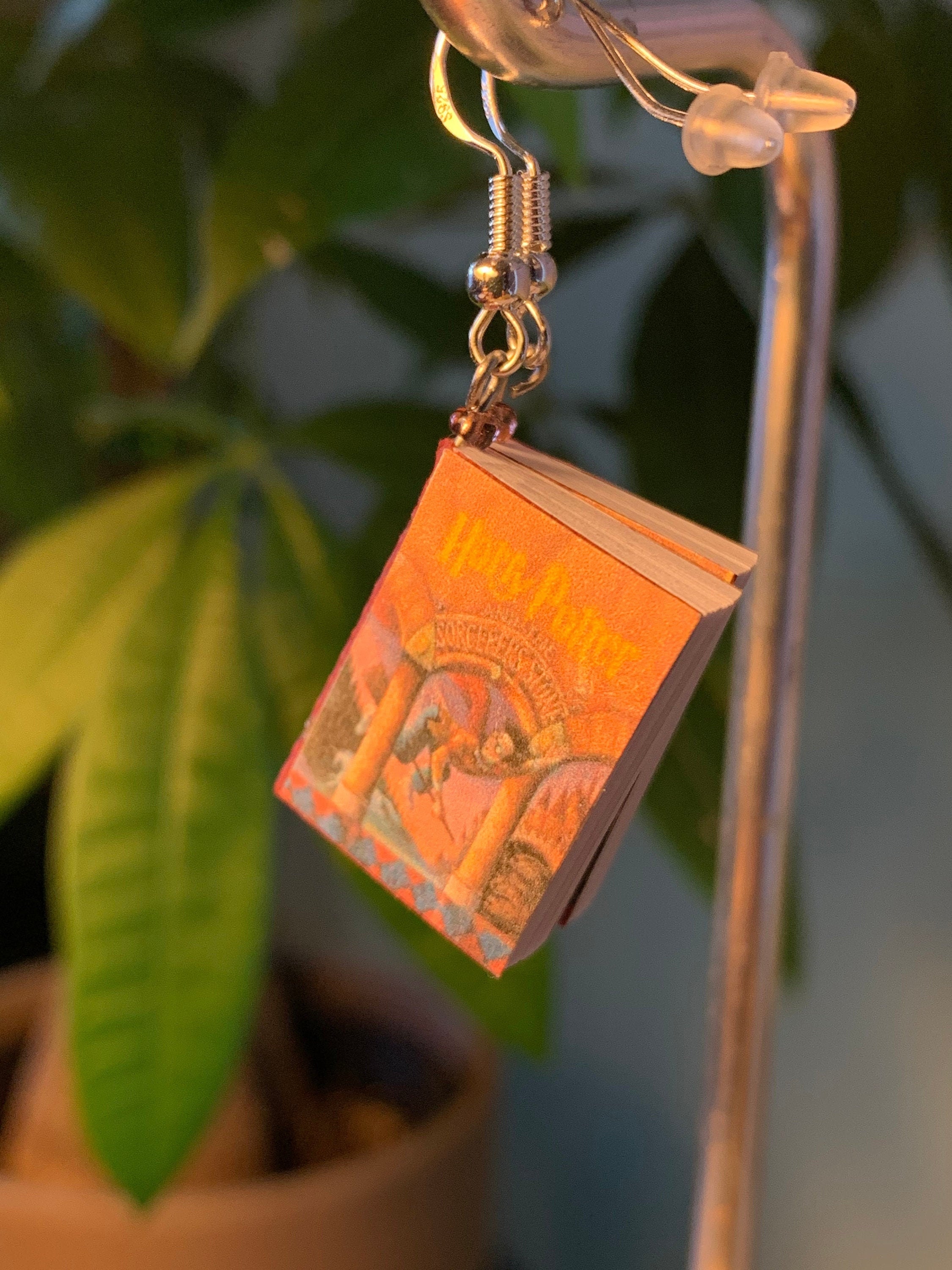 Custom Mini Book Earrings Dangle Etsy