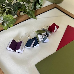 Mini Book Earrings - Dangle