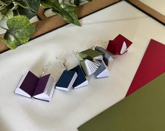 Mini Book Earrings - Dangle