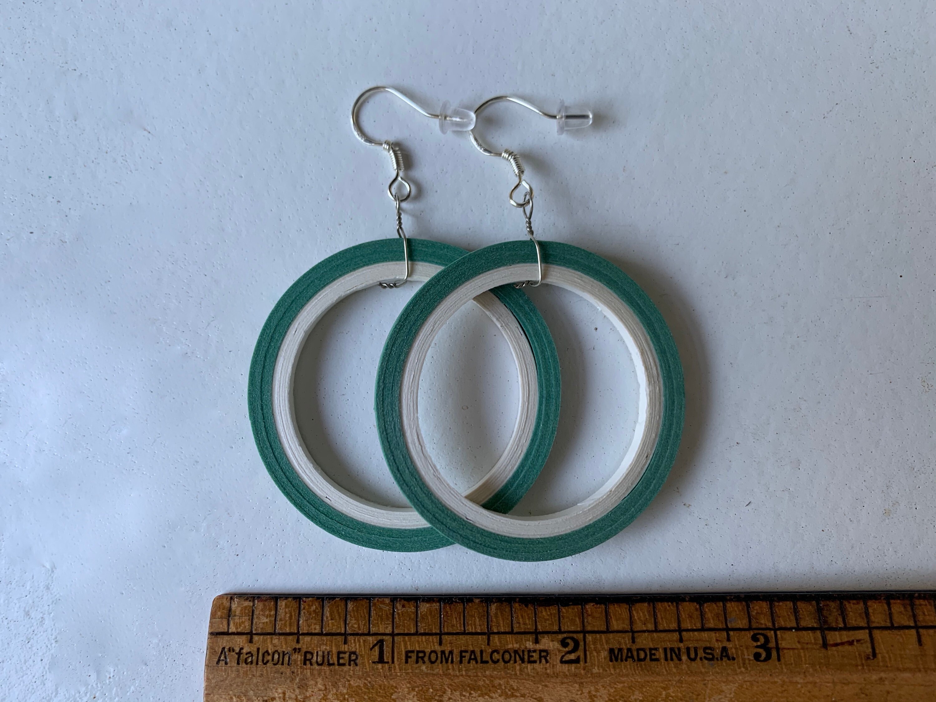 Washi Tape Earrings blue with triangles Etsy