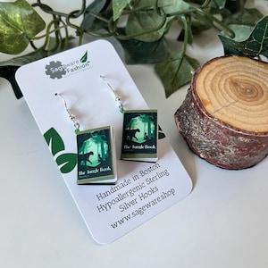 The Jungle Book by Rudyard Kipling Book Earrings