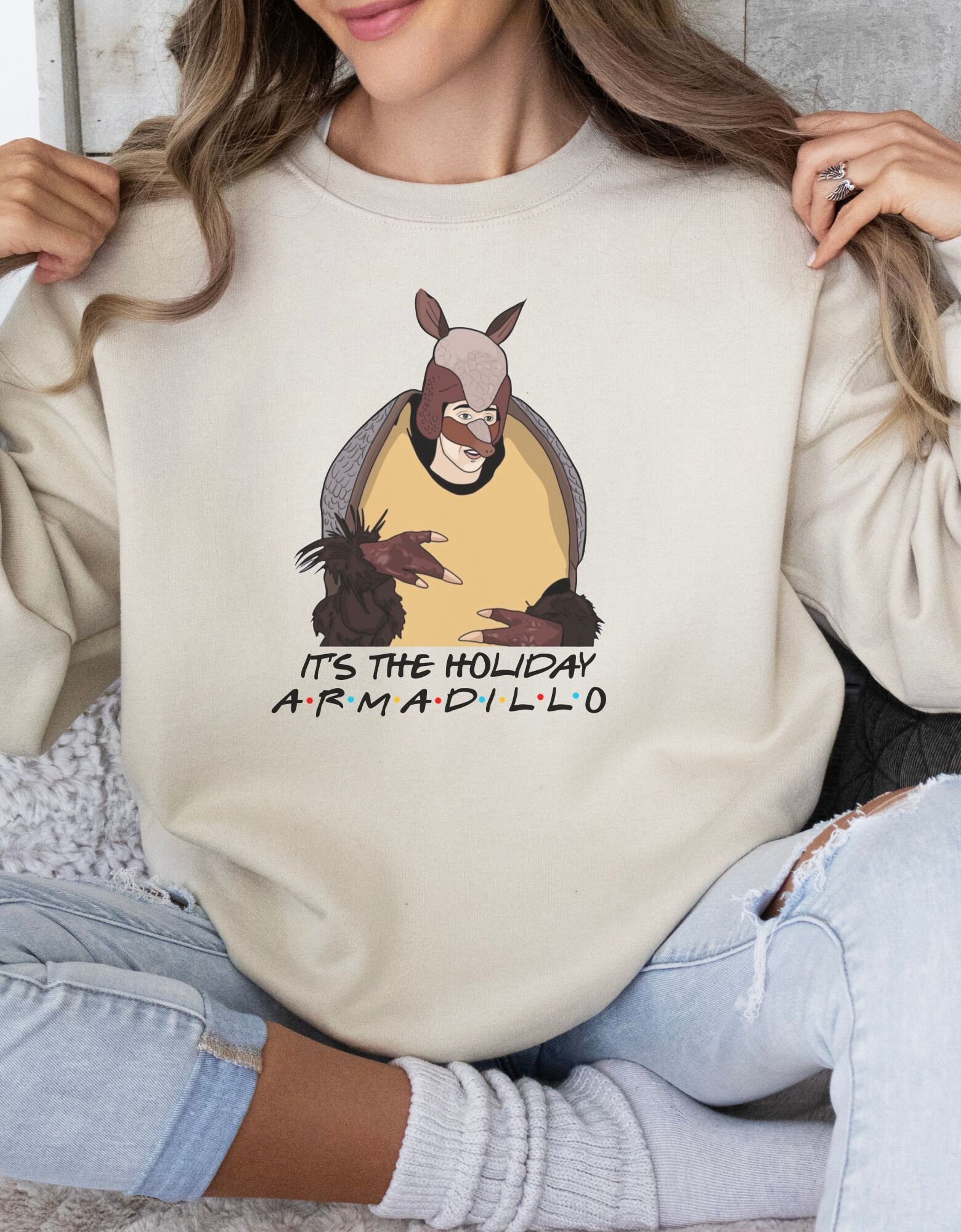 Holiday armadillo sweatshirt deals