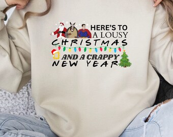 Friends Holiday Sudadera unisex con cuello redondo - Pésima Navidad y Año Nuevo de mierda