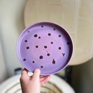 Piatto da tapas in ceramica fatto a mano, 18 cm, piattino, porta lampada di sale, porta vaso per piante