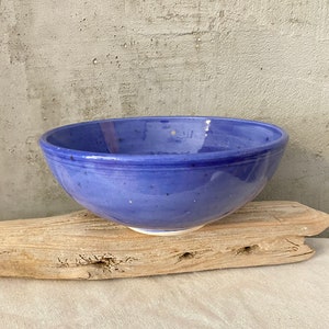 Blue Ceramic Soup or Salad Bowl 15 cm image 2