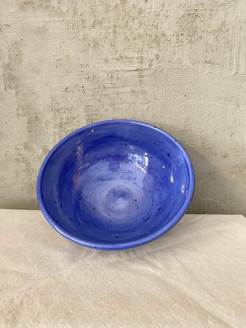 Blue Ceramic Soup or Salad Bowl 15 cm image 3