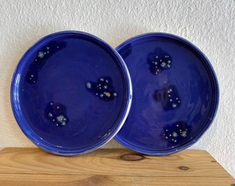 Blue Stars Ceramic Plate 18cm
