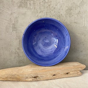 Blue Ceramic Soup or Salad Bowl 15 cm image 1