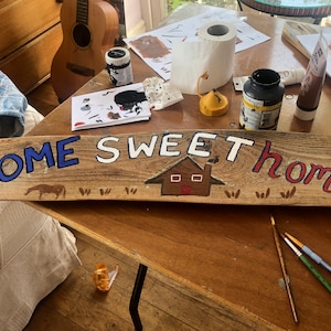 Home Sweet Home Wood Sign, Housewarming Gift, Recycled wood, Outdoor Sign, Rustic Home Decor