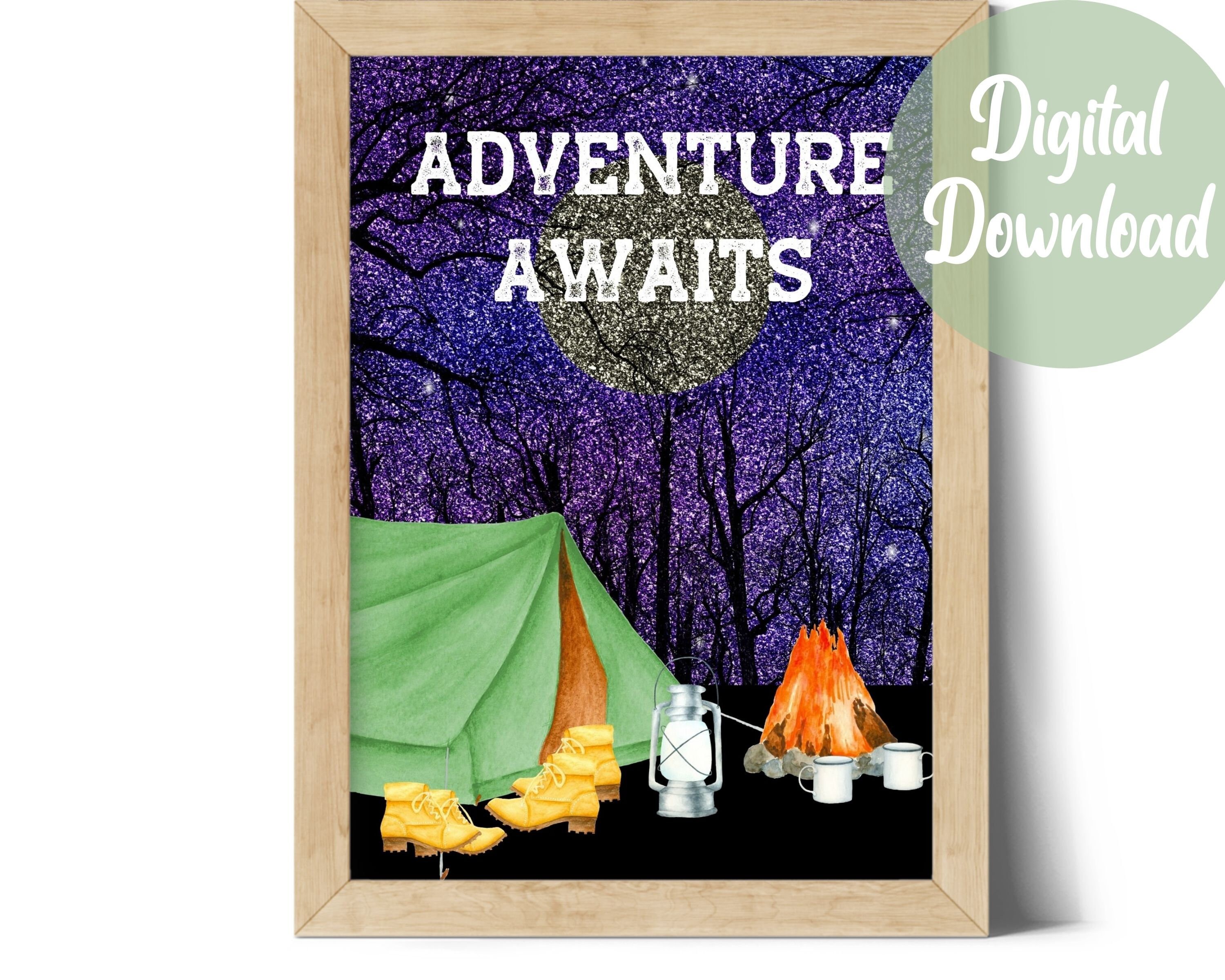 Camping Print Camping Decor Camping Wall Art Camping Etsy