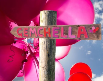 Stunning Coachella Party Sign. Festival Themed Decoration for Your Garden, Outdoor Festival or Boho Hippie Wedding