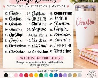 Custom Vinyl Decal | Personalized Name Sticker | Any Font, Size, Color