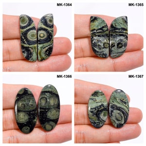 Belle une seule qualité 100% naturelle star galaxy jaspe Cabochon paire de pierres précieuses en vrac pour faire des boucles d’oreilles