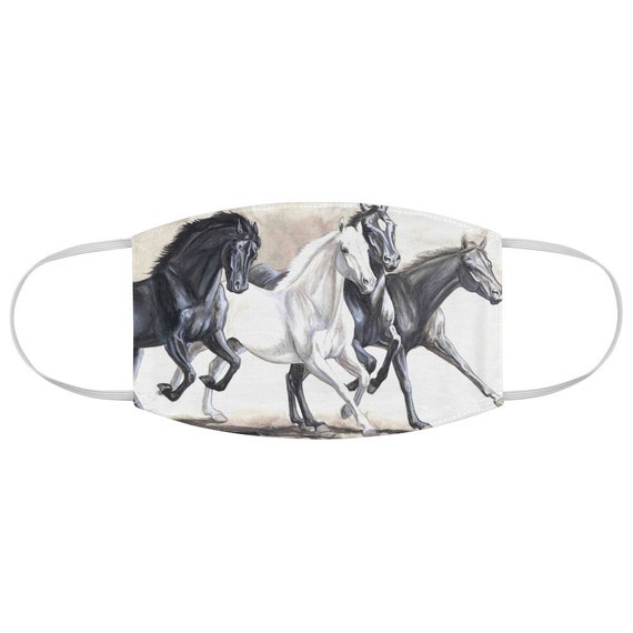 Horse Face Mask Horses Print Mask Washable Reusable Made in Etsy