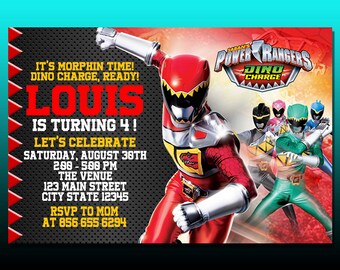 Power Rangers Dino Charge Birthday Etsy Power Rangers Dino Charge Birthday Etsy
