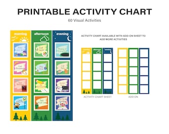 DIGITAL DOWNLOAD 60 Daily Routine Flash Cards, Visual Timetable, Daily Activity Cards, Chore Chart, Montessori, Autism Aid, Preschool