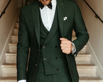 dark green suit jacket