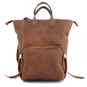 Full Grain Handmade Leather Backpack Rucksack School - Etsy