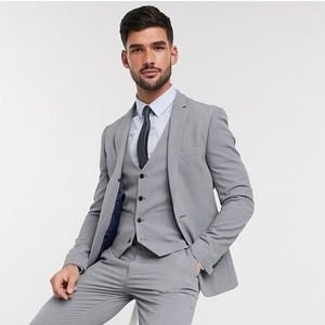 Trajes para hombre gris claro hot sale