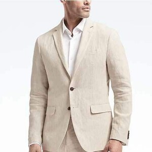 Men Linen Suit Beige Linen Suit Beach Wedding Suit Linen Suit Groomsmen ...