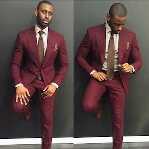 Buy Men Burgundy Suits Online In India Etsy India