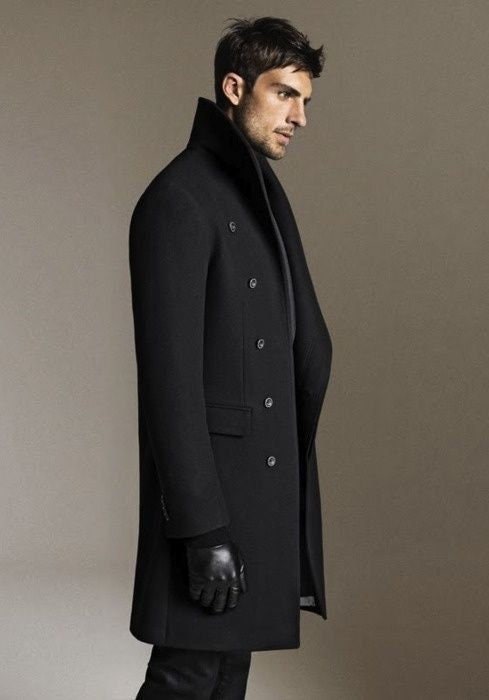 Men Black Overcoat Vintage Long Trench Coat Men New Jacket - Etsy