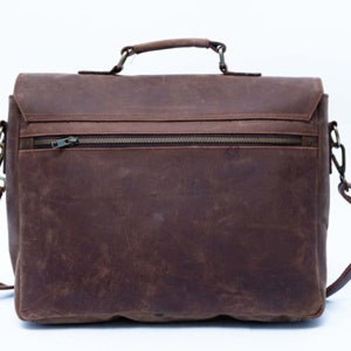 16 Zoll Echt BüffelLEDer Messenger BAG Laptop Notebook Tasche Etsy