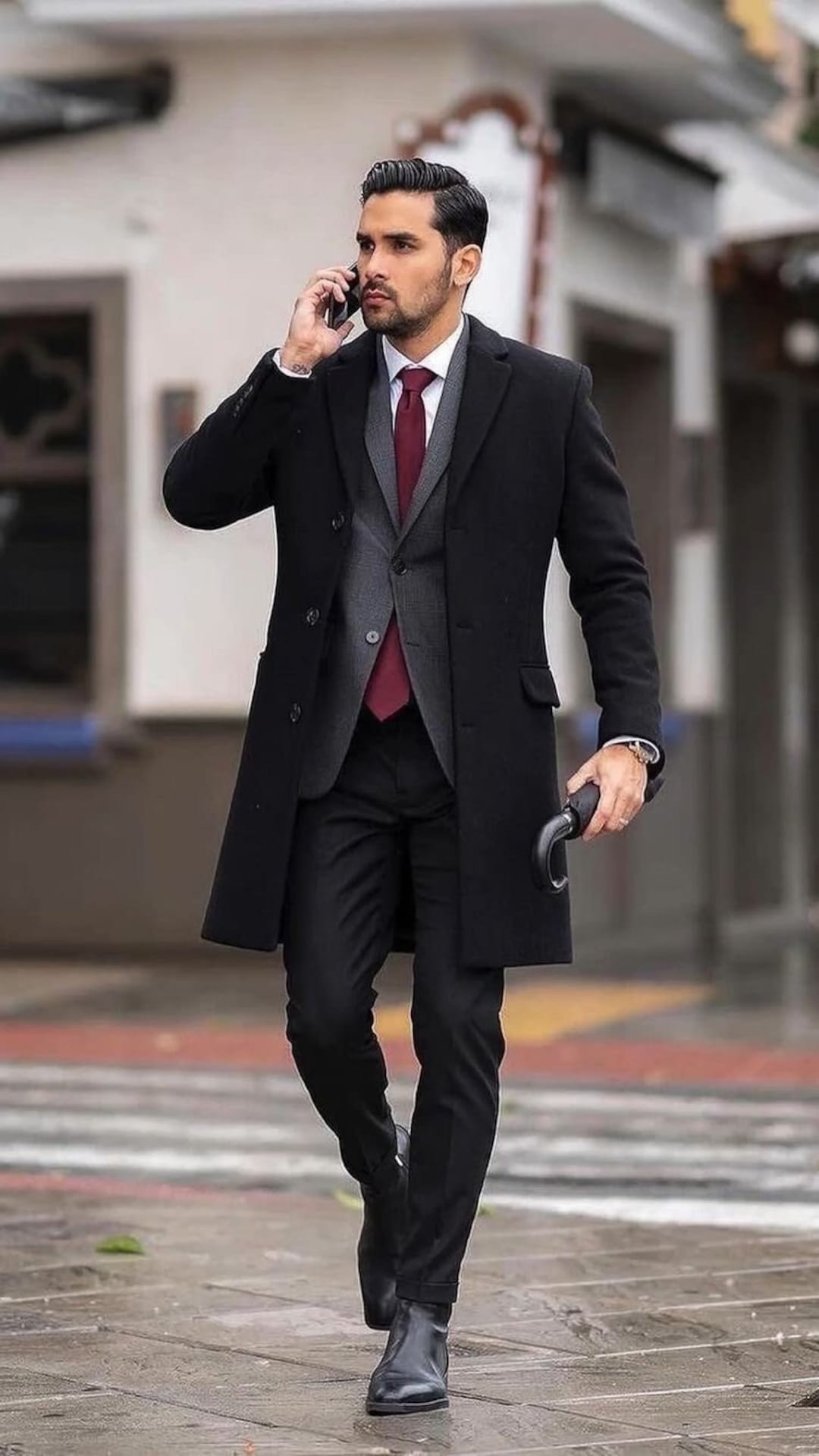 Coat men black discount