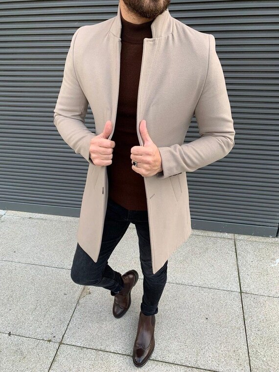 beige color jacket men