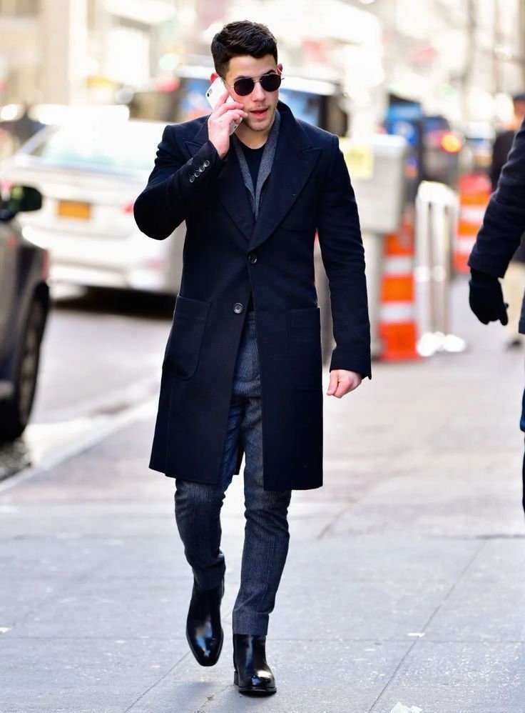 Blue Long Overcoat