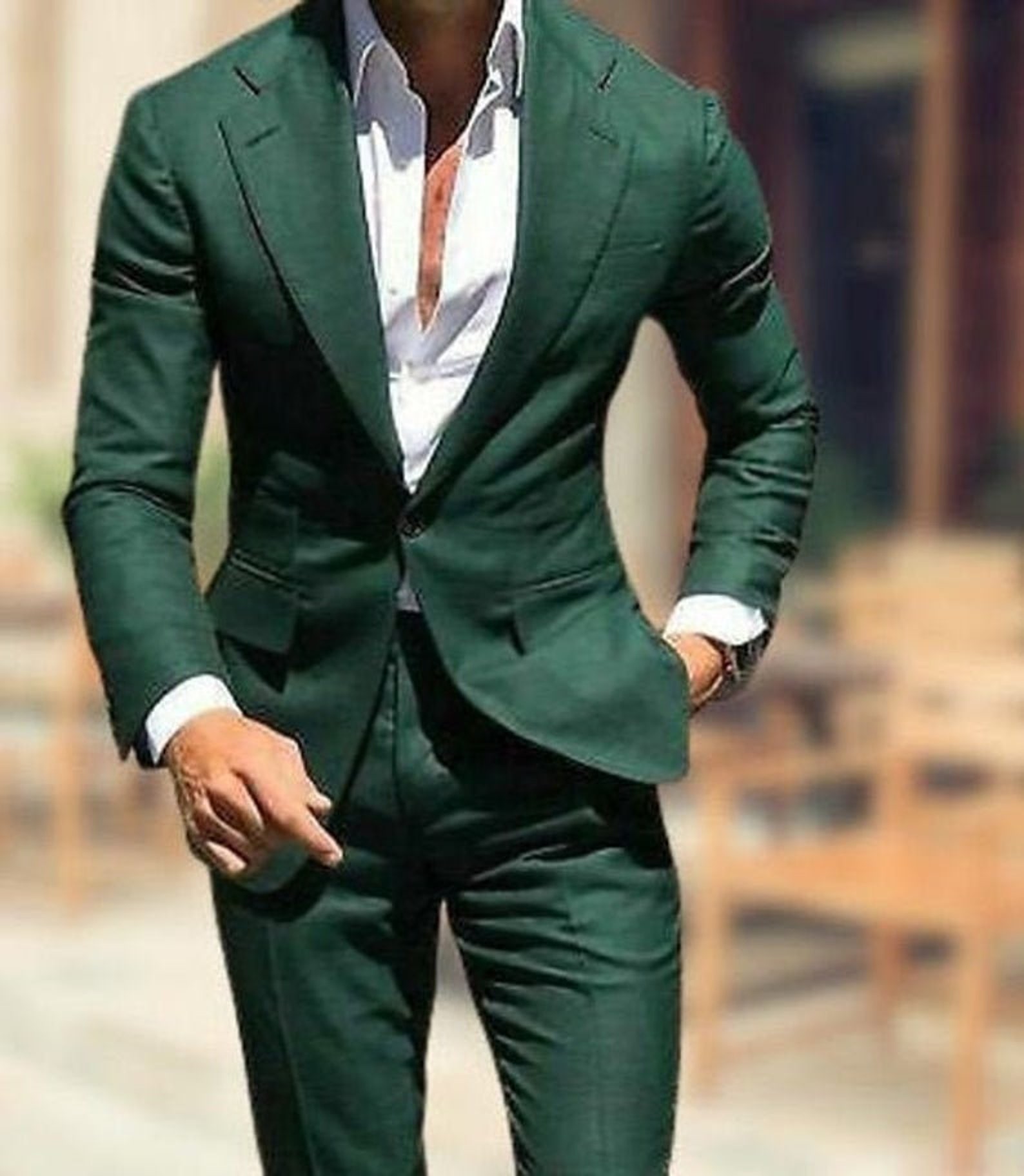 Men Suits Green 2 Piece Beach Wedding Suit Groom Wear Suits | Etsy