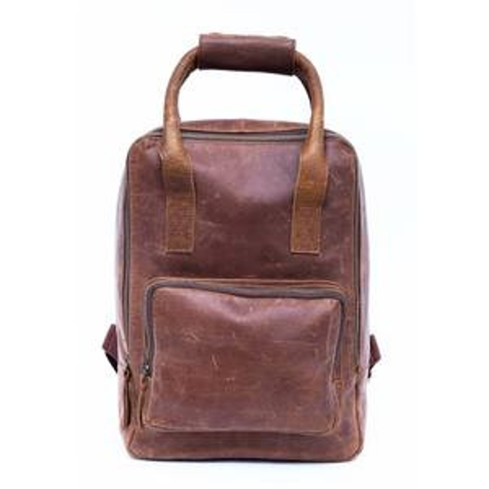 Genuine Leather Shoulder Satchel backpack College Bag men | Etsy