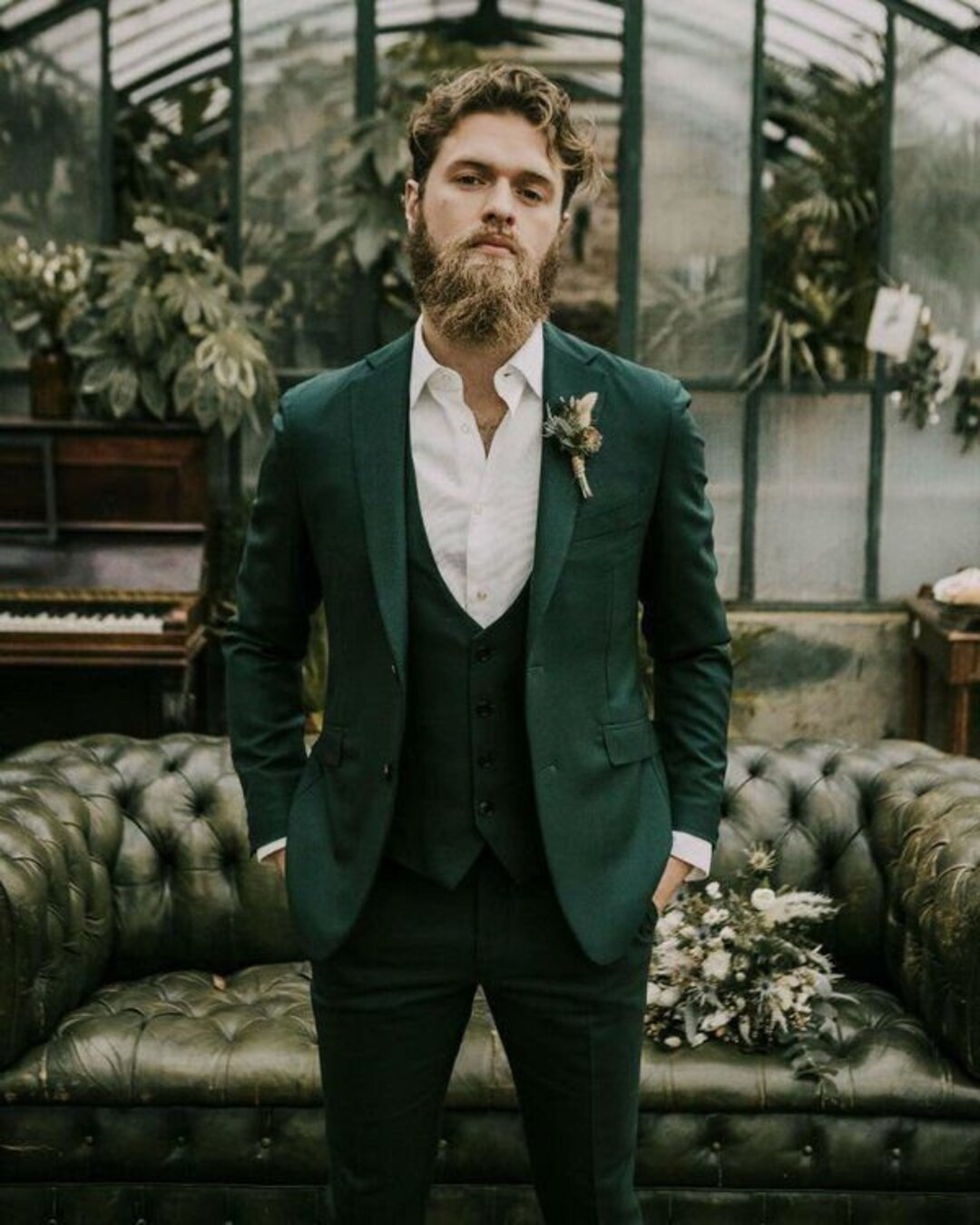 Suit Piece Dinner Suit Etsy Groom 3 Two Suit Suit Wedding Wear Green Suit Sweden Must - Party for Read Men Description Green Suit Suit Men Wear Button